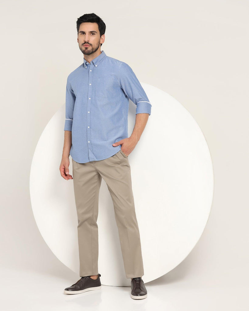 Casual Blue Solid Shirt - Ronic