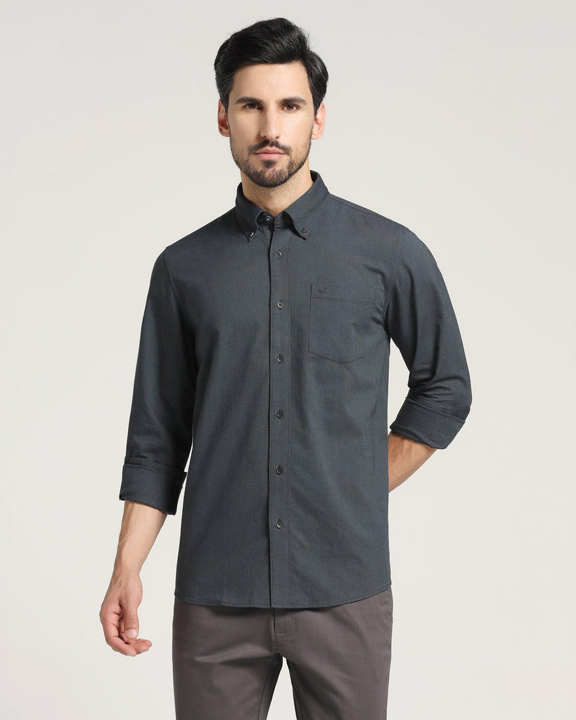 Casual Charcoal Solid Shirt - Molly