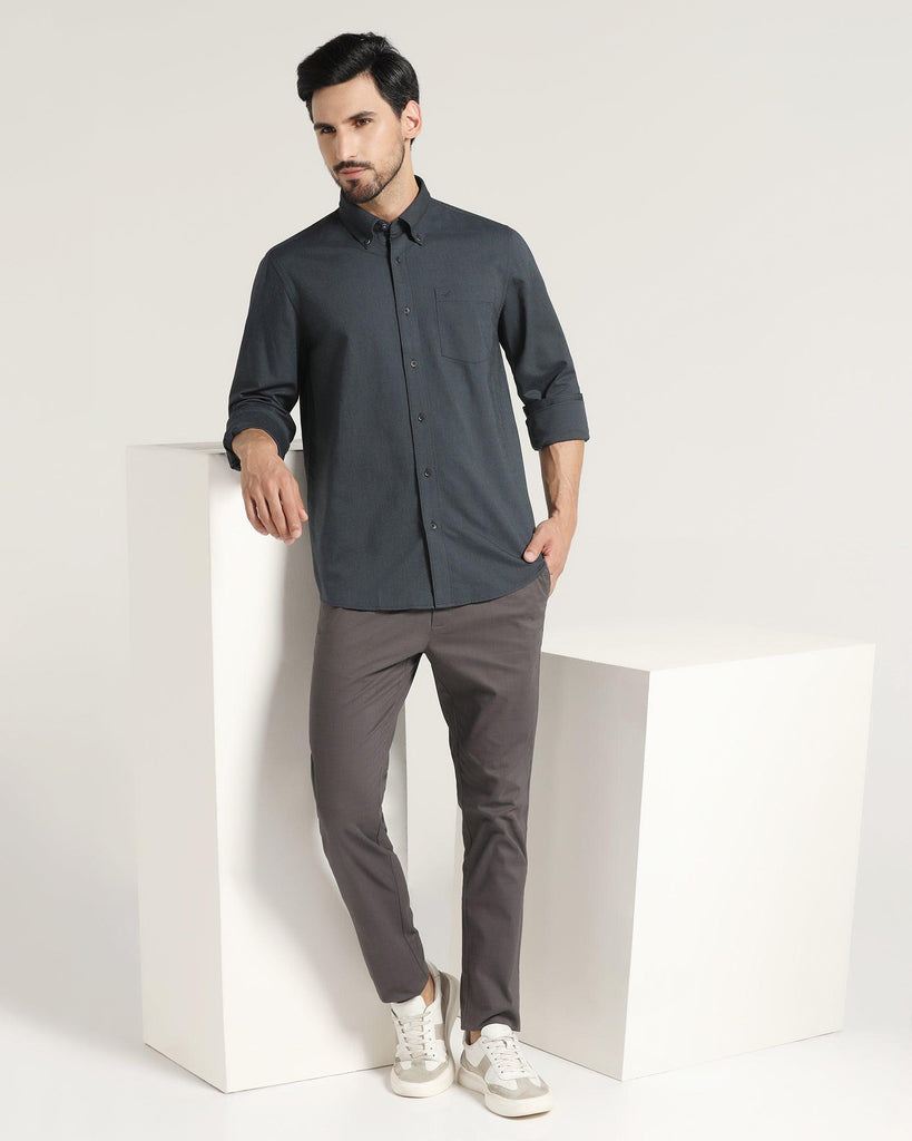 Casual Charcoal Solid Shirt - Molly