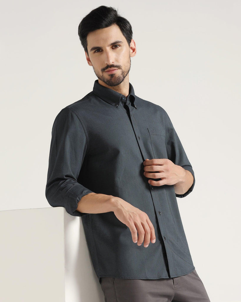 Casual Charcoal Solid Shirt - Molly