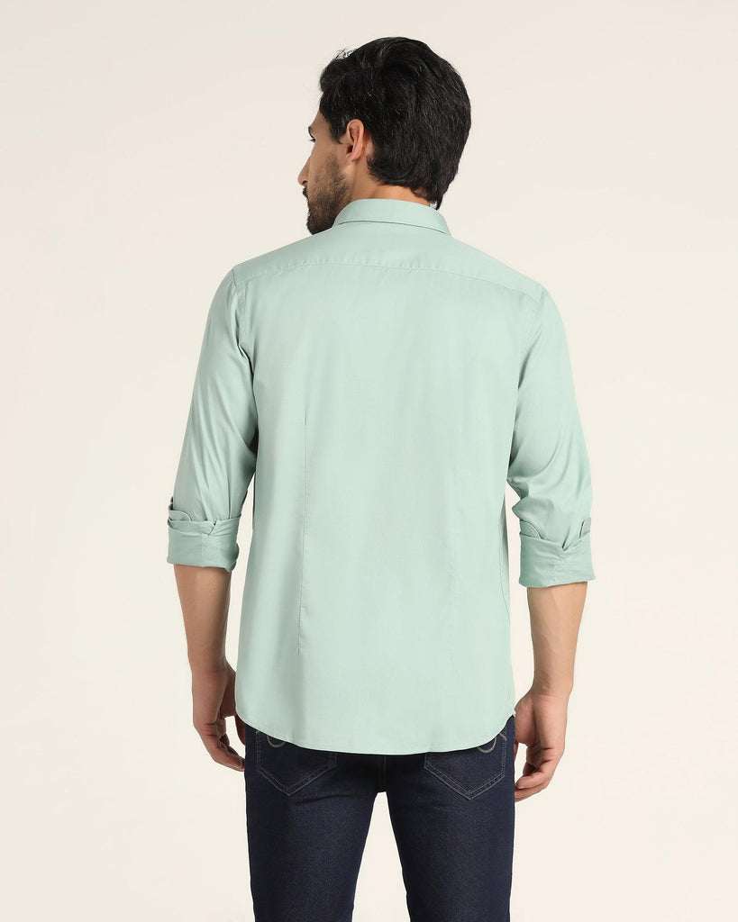 Casual Dusty Green Solid Shirt - Mandy