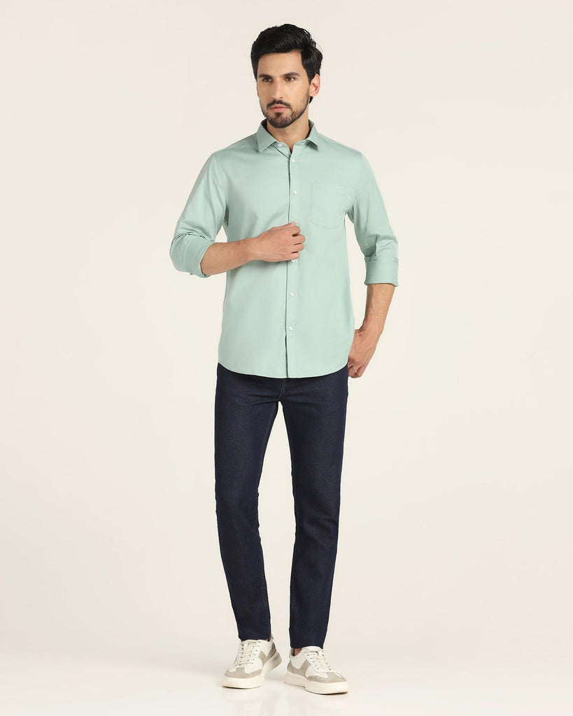 Casual Dusty Green Solid Shirt - Mandy