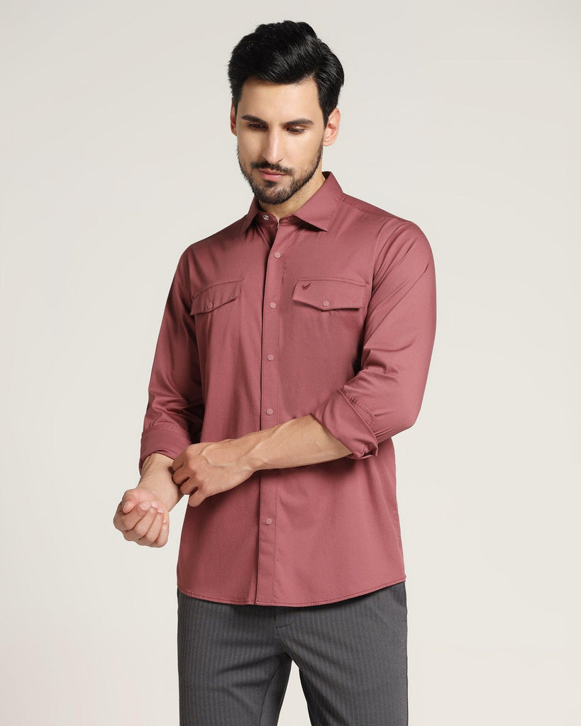 Casual Dusty Pink Solid Shirt - Beckham