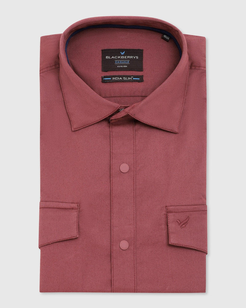 Casual Dusty Pink Solid Shirt - Beckham