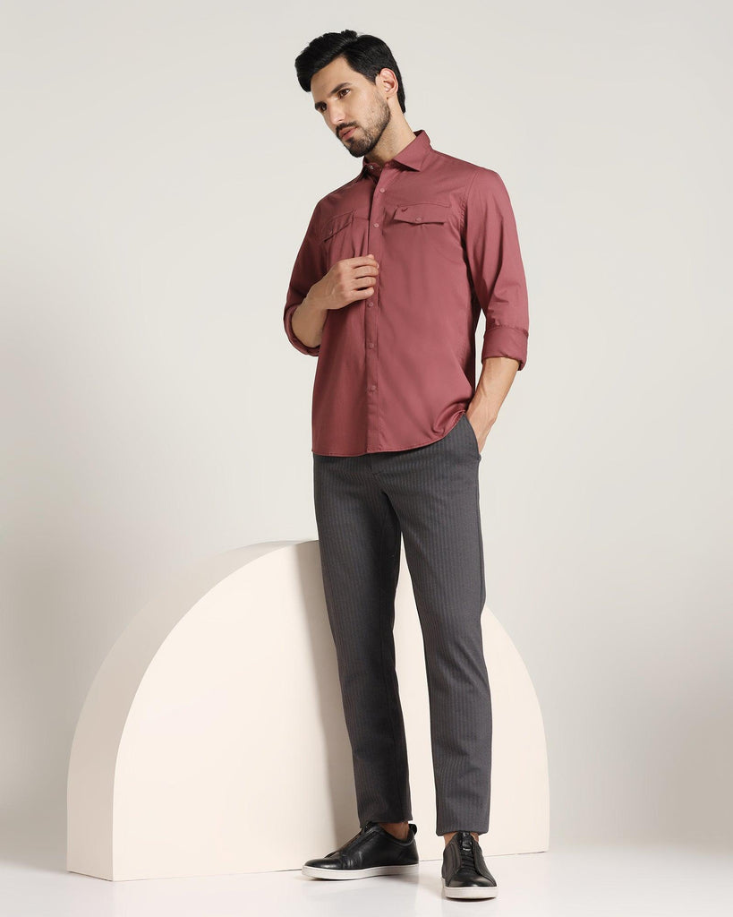 Casual Dusty Pink Solid Shirt - Beckham