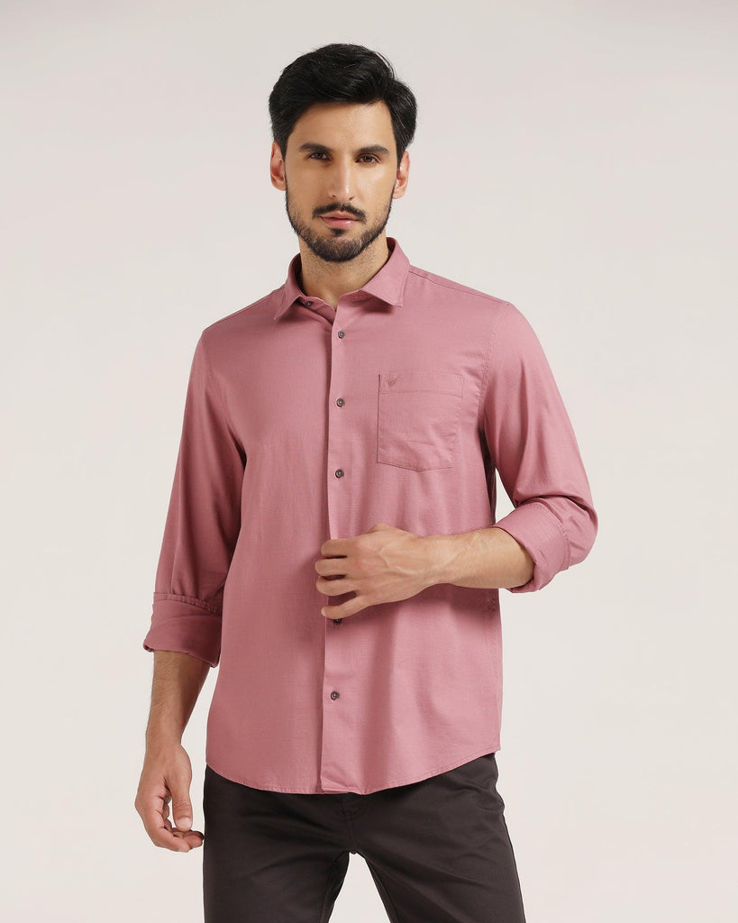 Casual Dusty Pink Solid Shirt - Creta