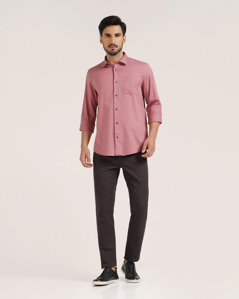 Casual Dusty Pink Solid Shirt - Creta