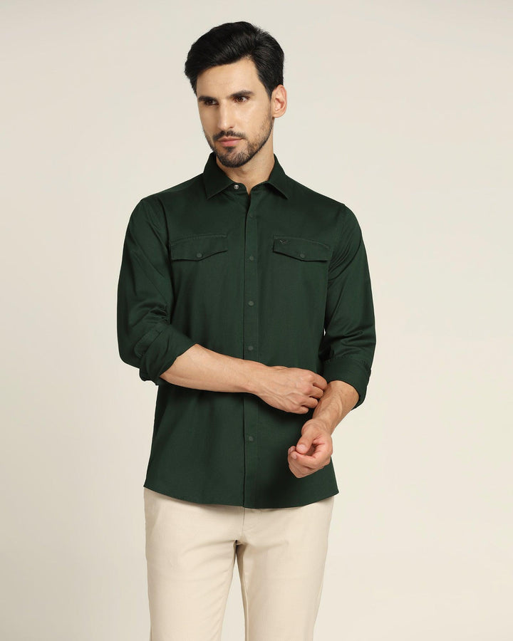 Casual Green Solid Shirt - Beckham