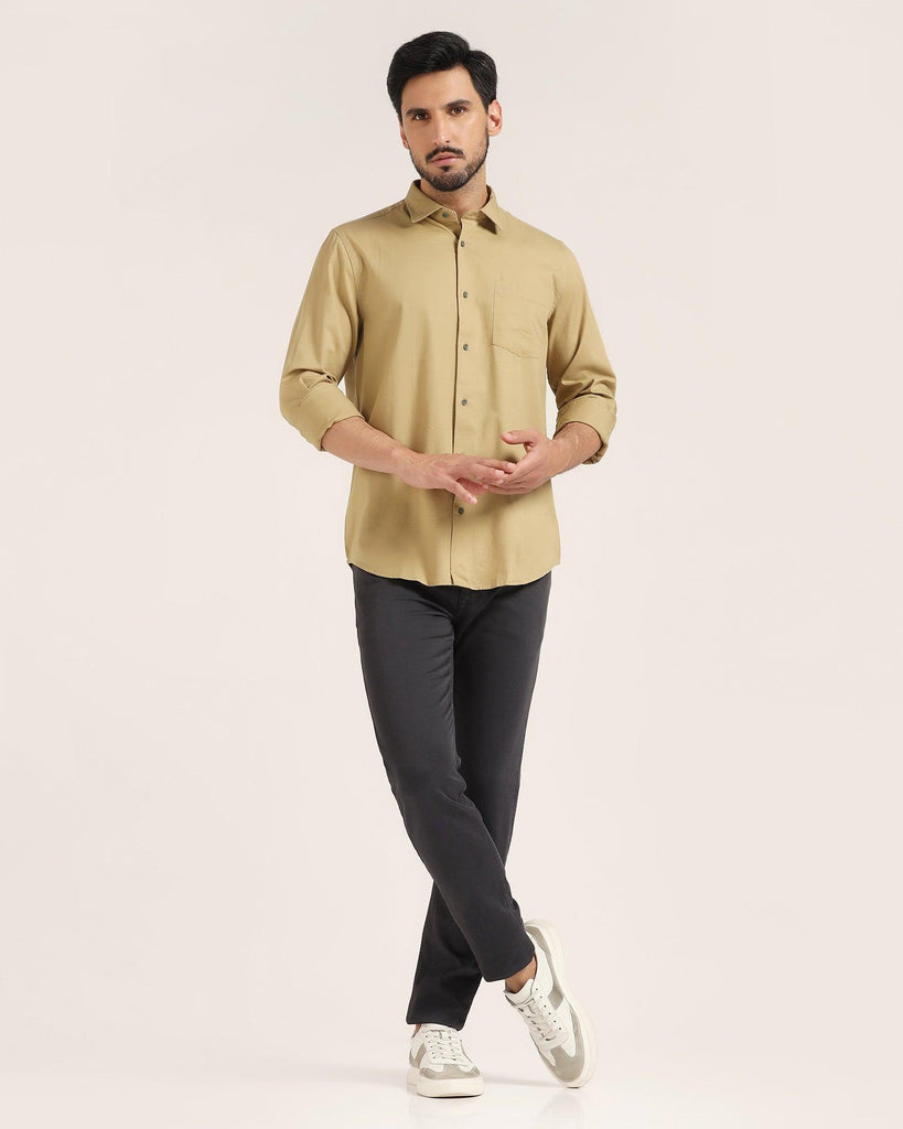 Casual Green Solid Shirt - Creta