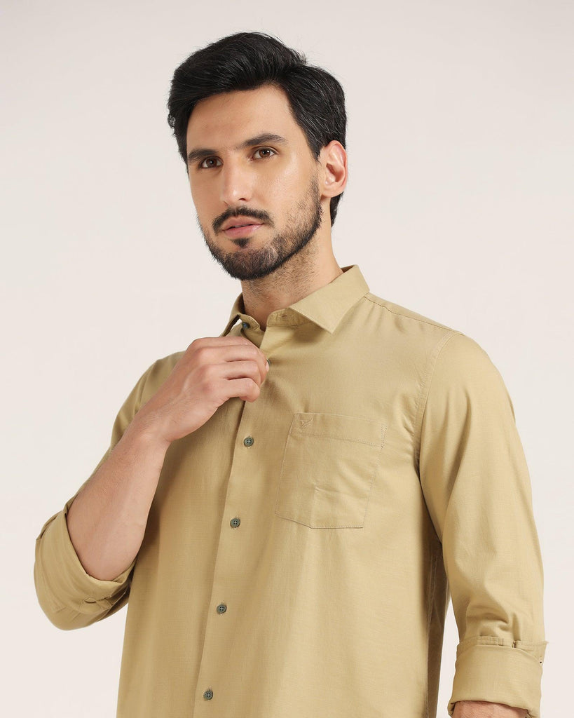 Casual Green Solid Shirt - Creta