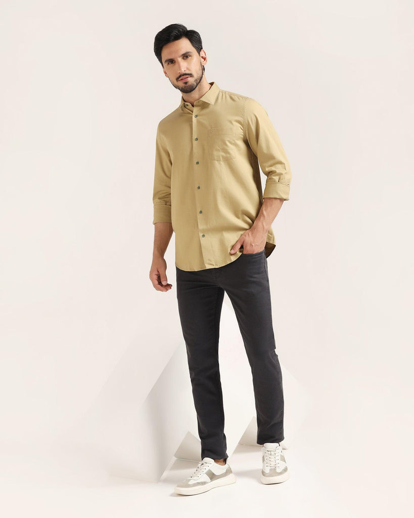 Casual Green Solid Shirt - Creta