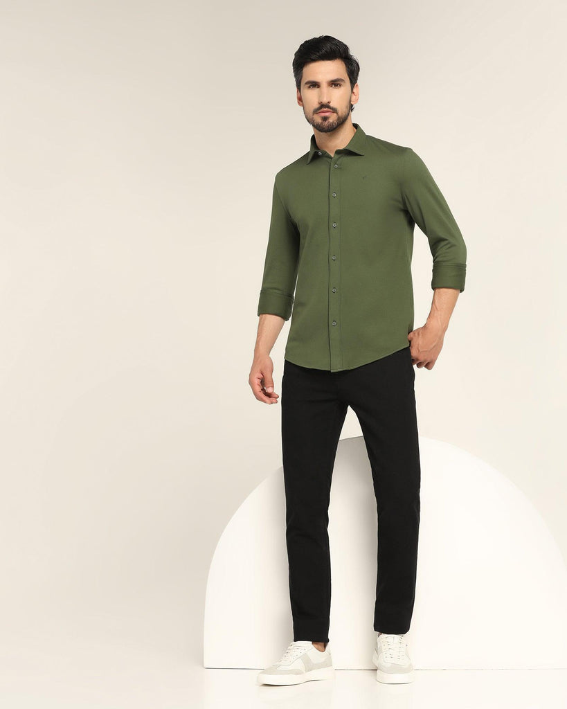 Casual Green Solid Shirt - Pareto