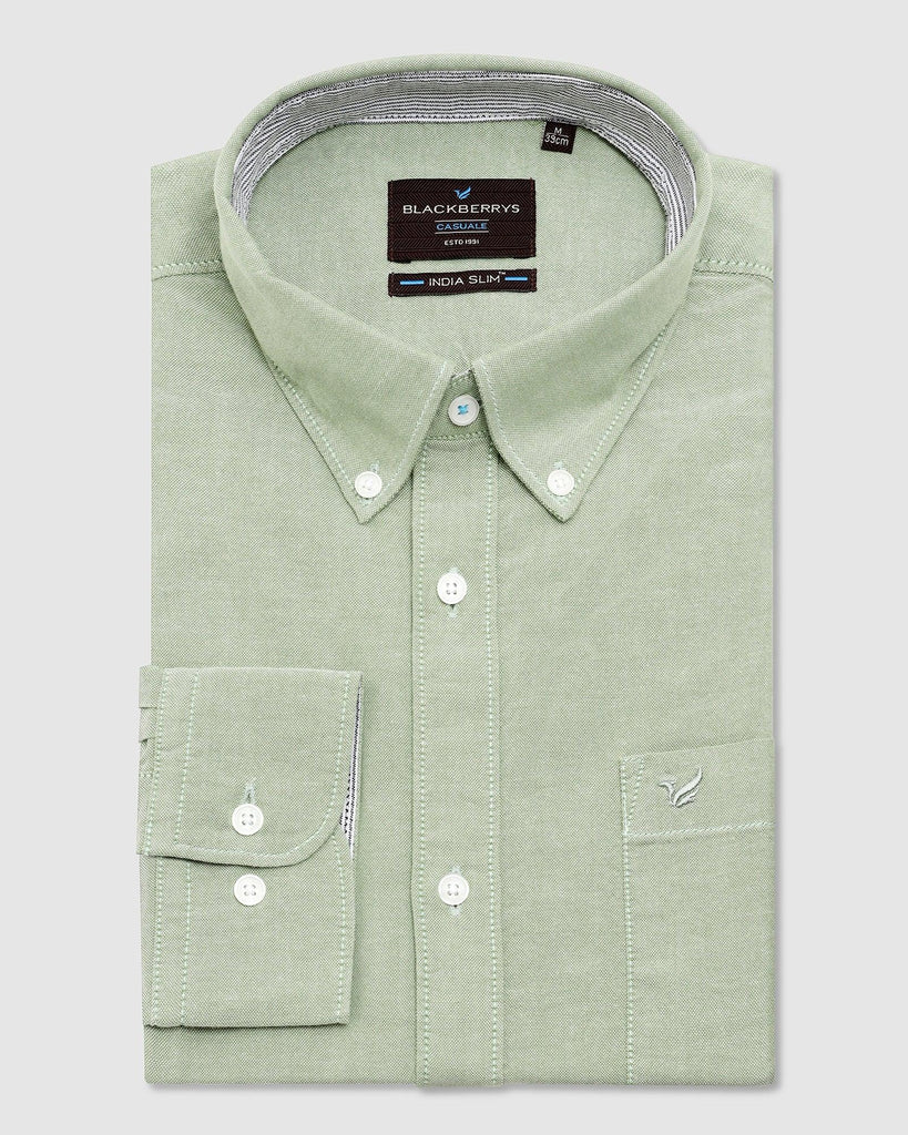 Casual Green Solid Shirt - Ronic