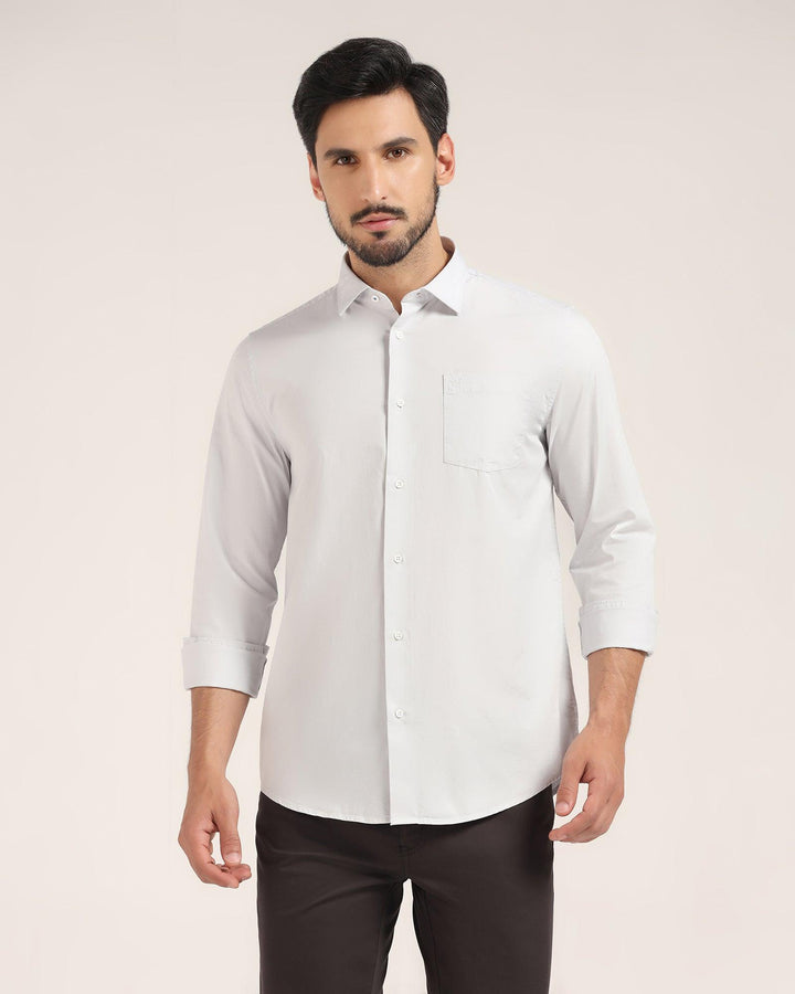 Casual Grey Solid Shirt - Vertus