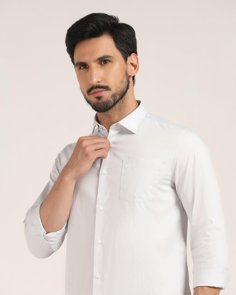 Casual Grey Solid Shirt - Vertus