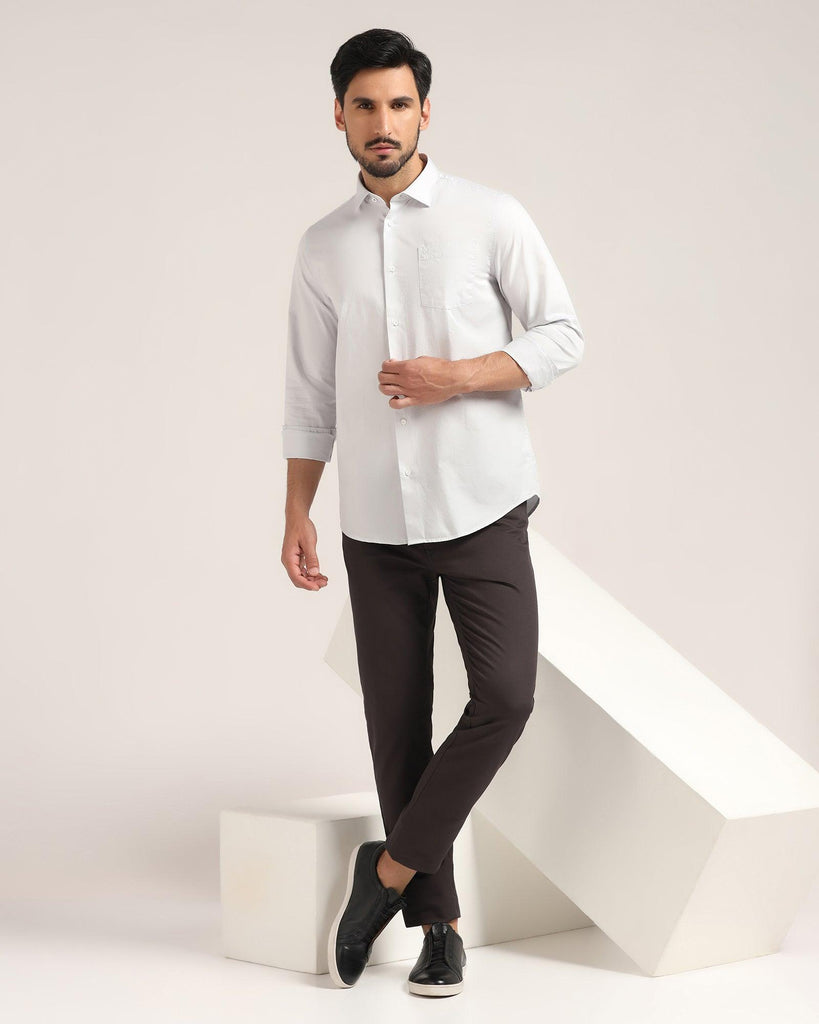 Casual Grey Solid Shirt - Vertus