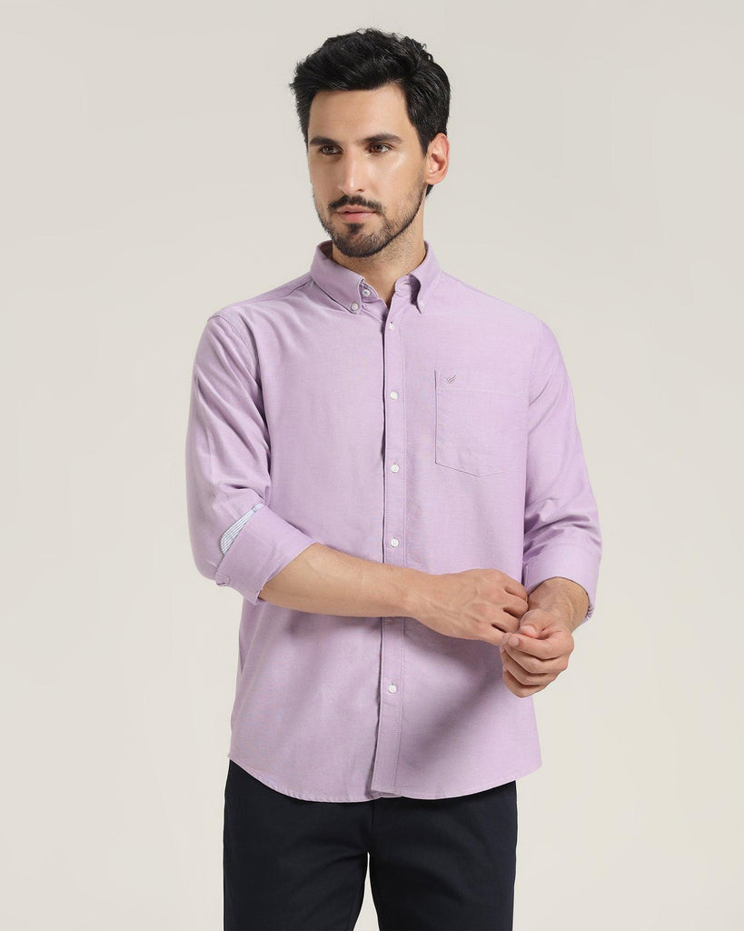 Casual Lavender Solid Shirt - Ronic