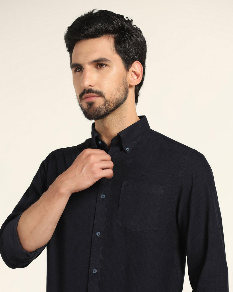 Casual Navy Solid Shirt - Jenga