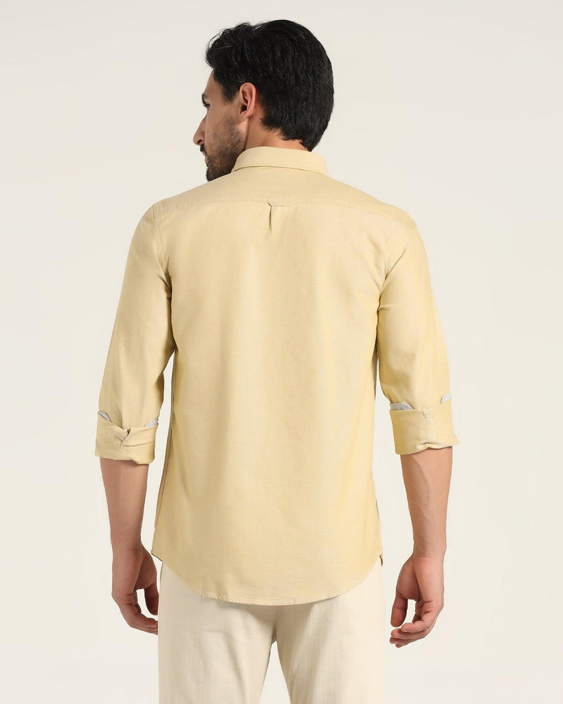 Casual Ochre Solid Shirt - Ronic