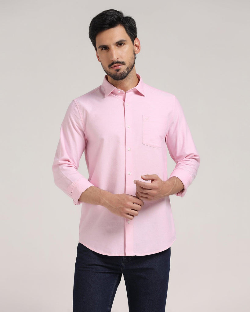 Casual Pink Solid Shirt - Monic