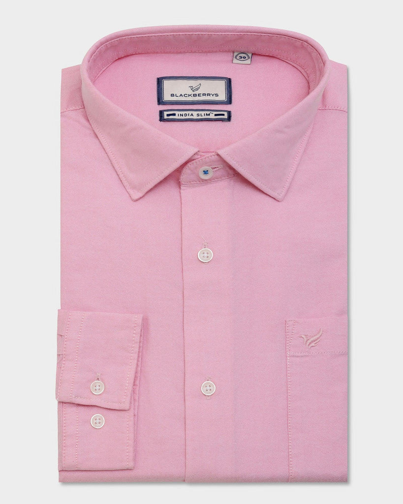 Casual Pink Solid Shirt - Monic