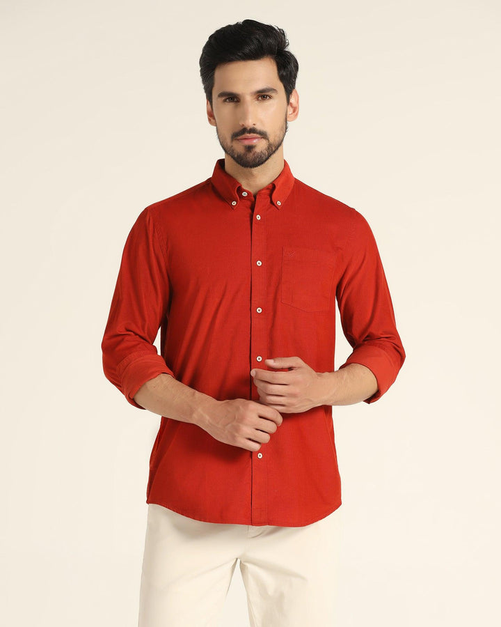 Casual Red Solid Shirt - Jenga