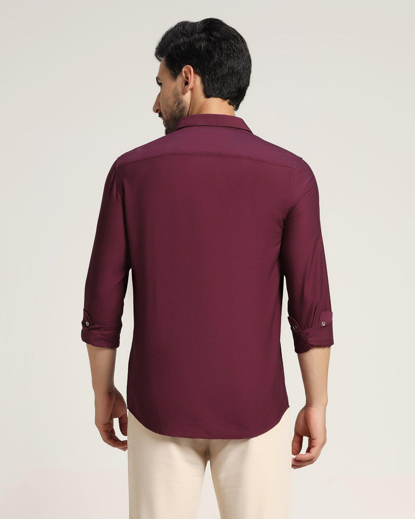 Casual Wine Solid Shirt - Jet