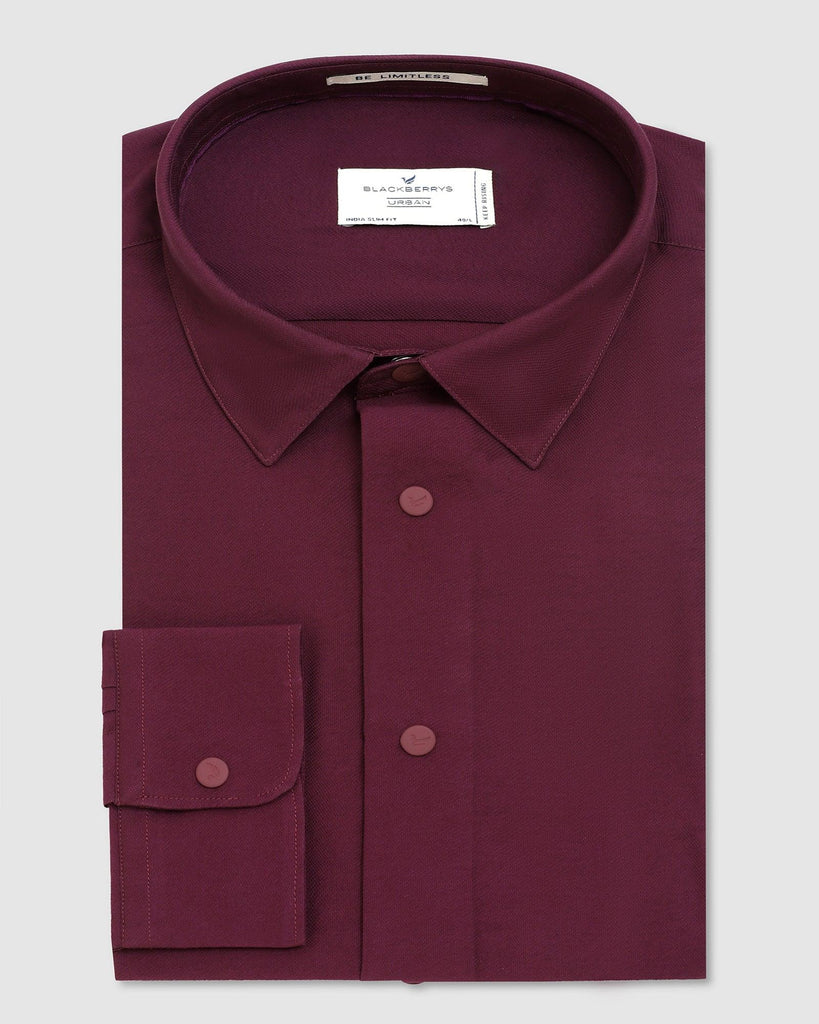 Casual Wine Solid Shirt - Jet