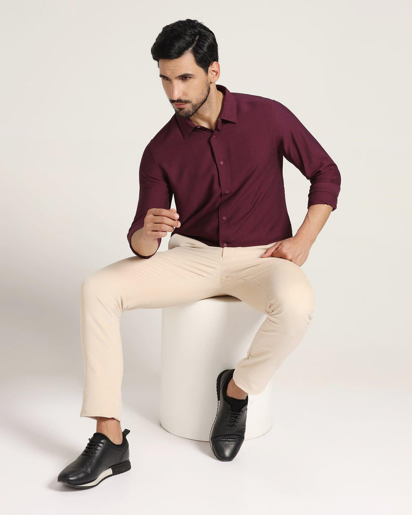 Casual Wine Solid Shirt - Jet