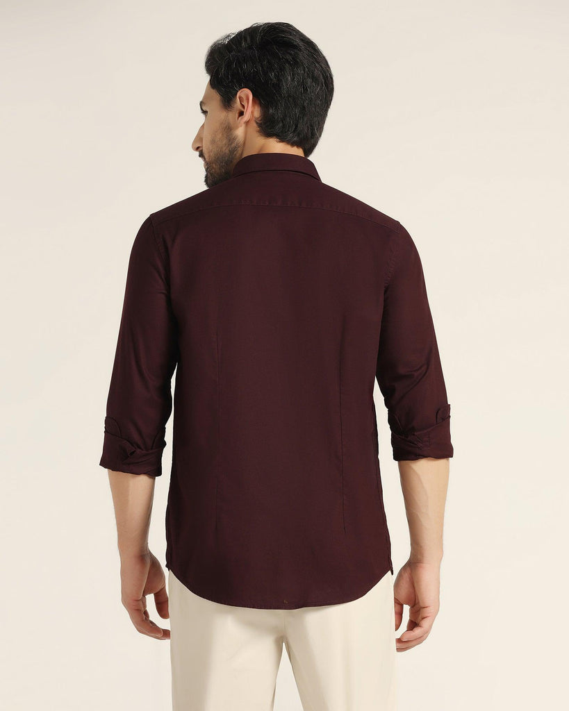 Casual Wine Solid Shirt - Lure