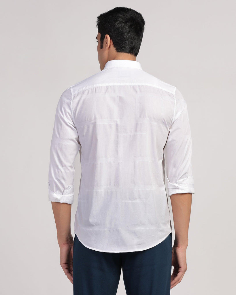 Casual White Check Shirt - Jared