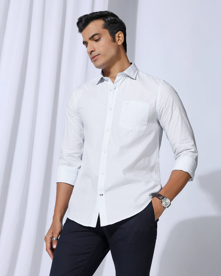 Casual White Printed Shirt - Renan