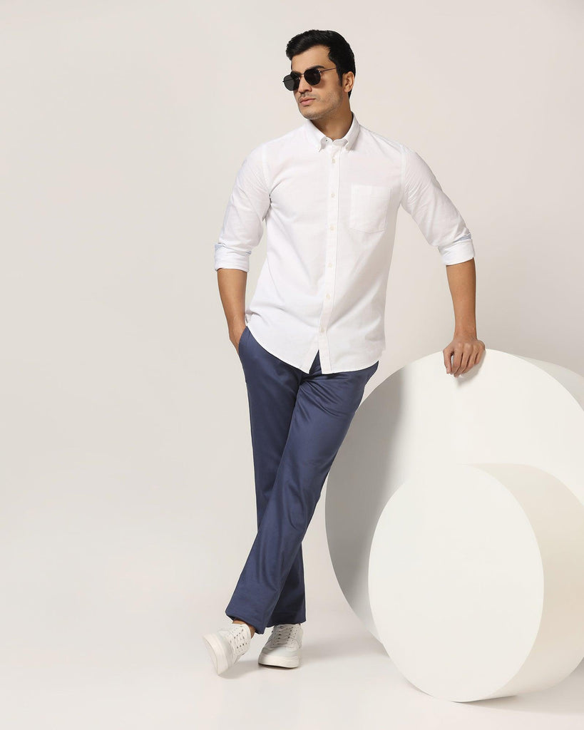 Casual White Solid Shirt - Donic