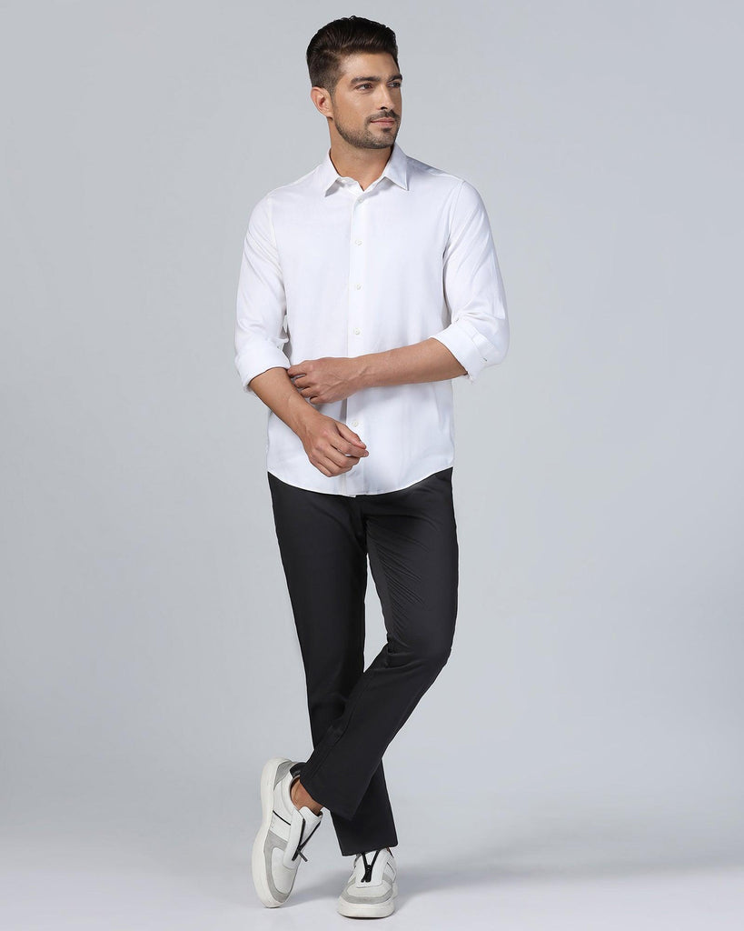 Casual White Solid Shirt - Gerald