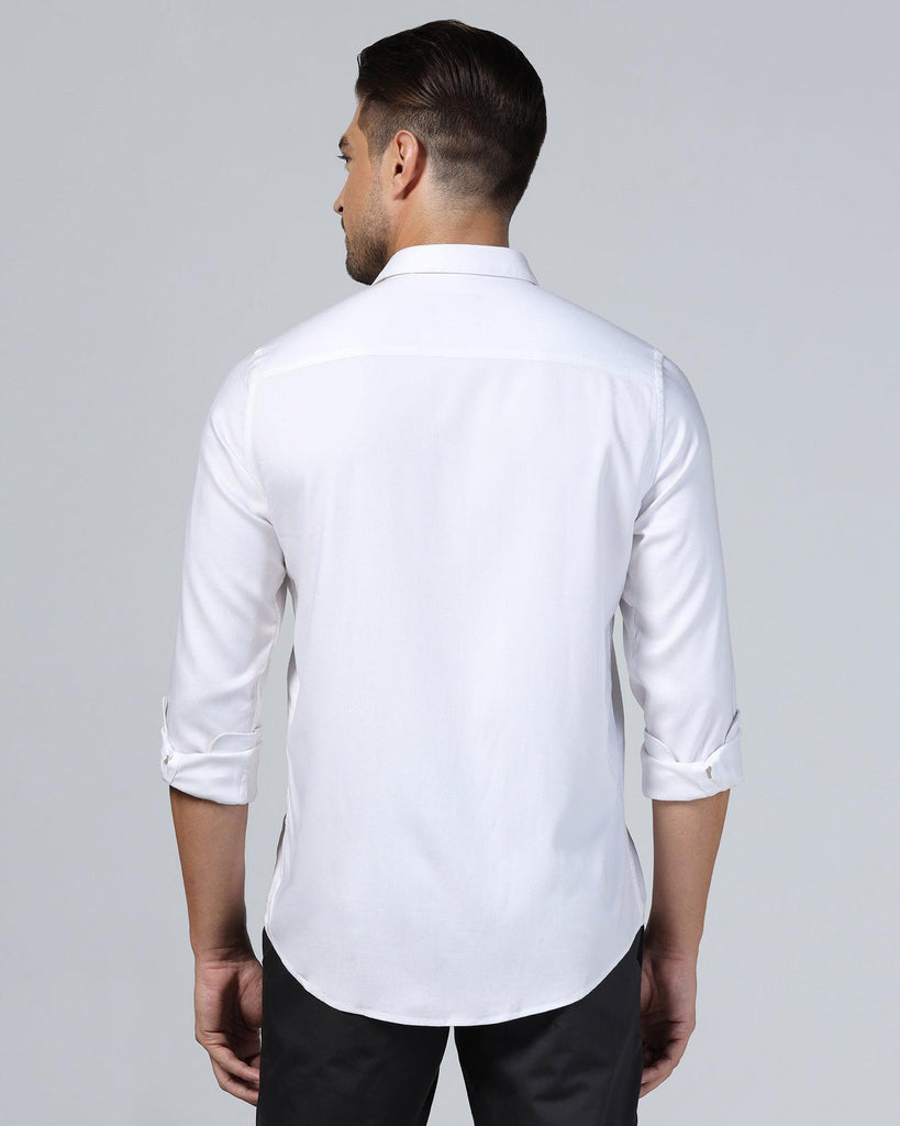 Casual White Solid Shirt - Gerald