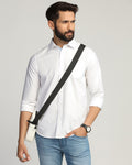 Casual White Solid Shirt - Solly
