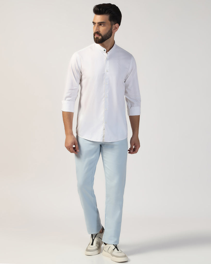 Casual White Stripe Shirt - Juni