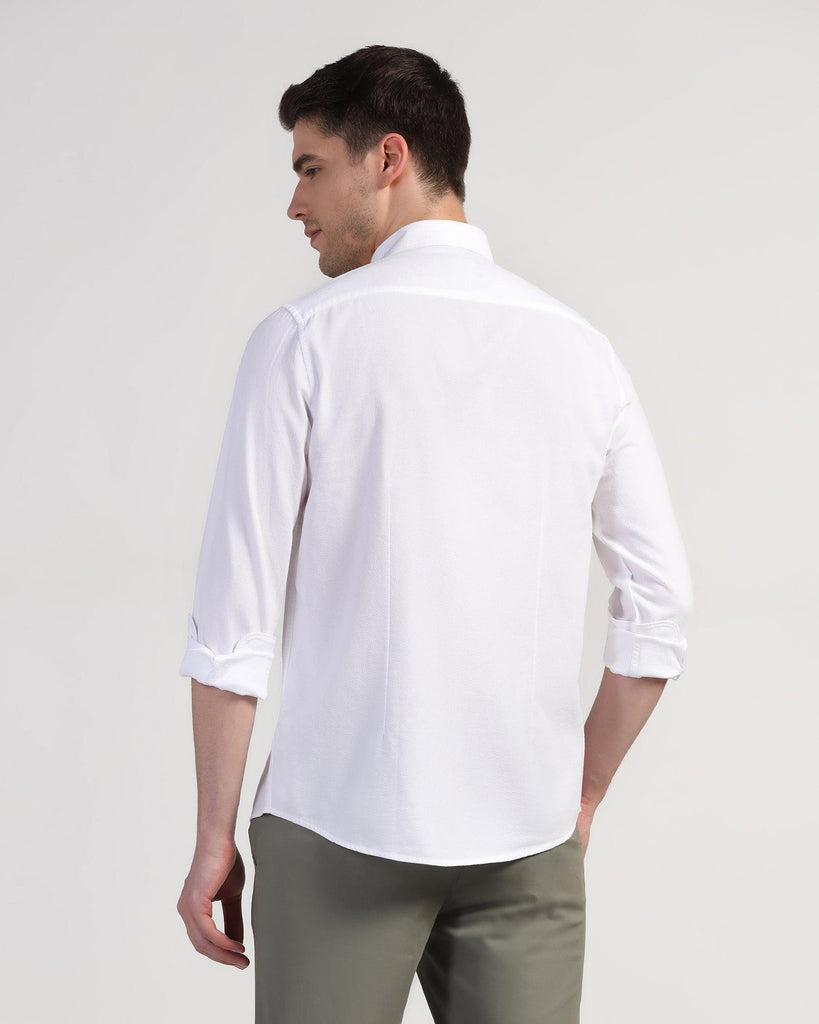Casual White Textured Shirt - Colt