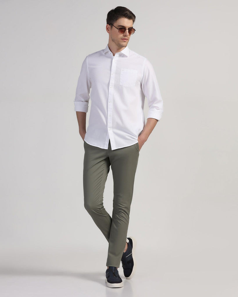 Casual White Textured Shirt - Colt