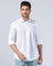 Casual White Textured Shirt - Forest