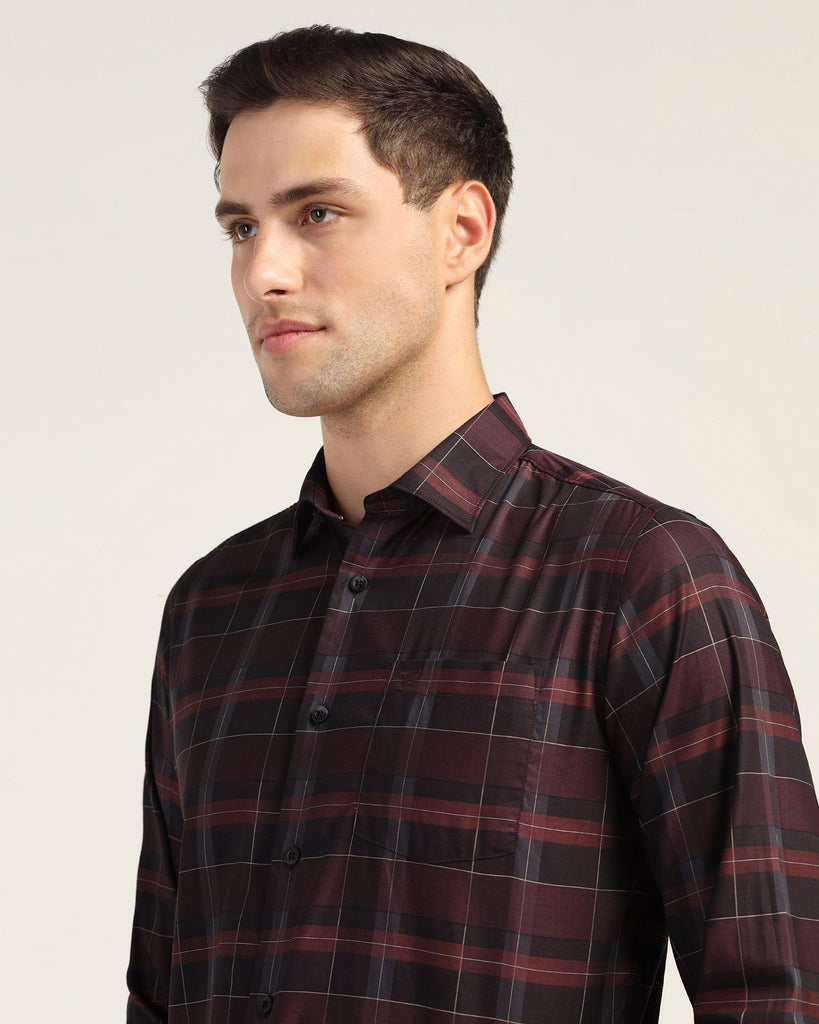 Casual Wine Check Shirt - Niger