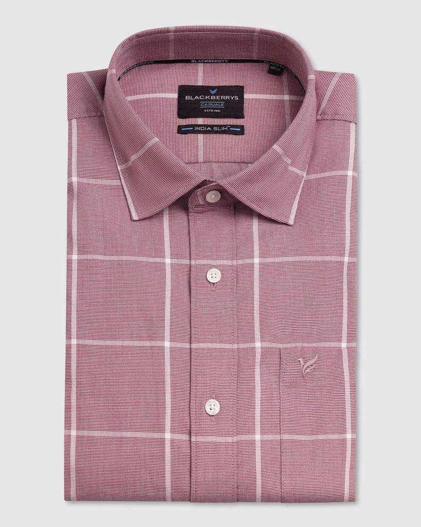 Casual Wine Check Shirt - Tempe