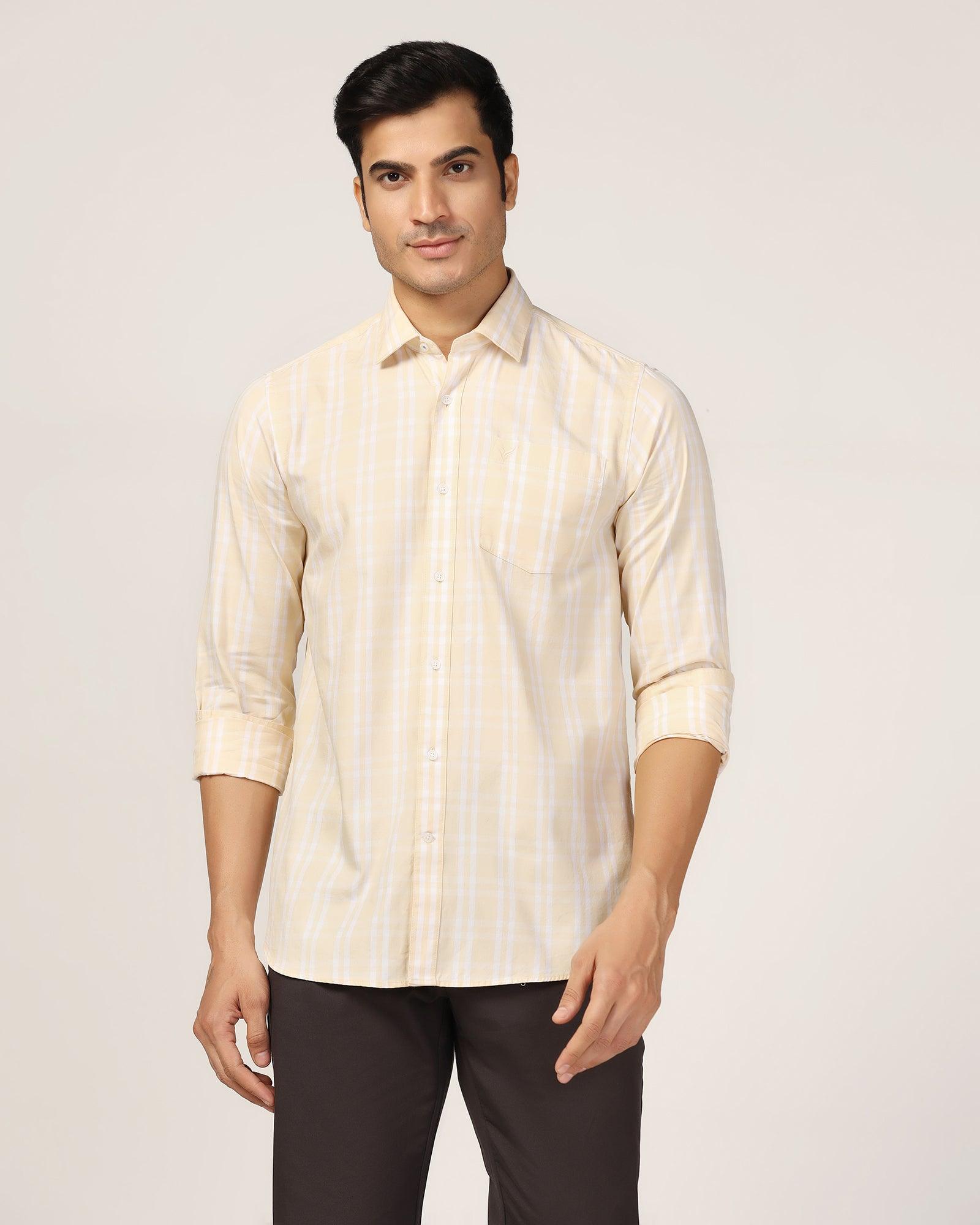 Casual Yellow Check Shirt Meyer