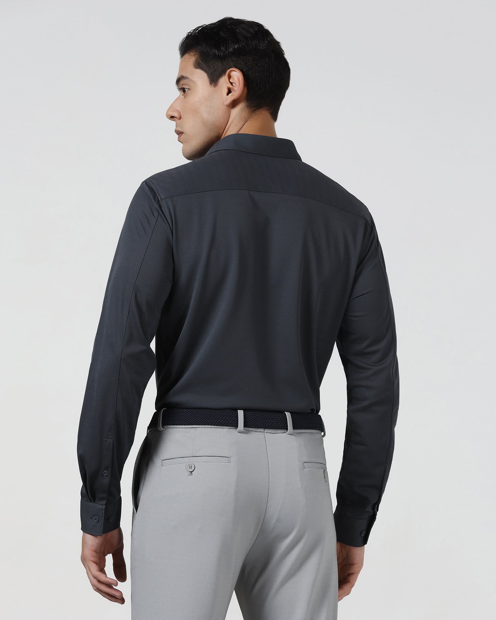 Charcoal TechPro Stripe Shirt - Keish