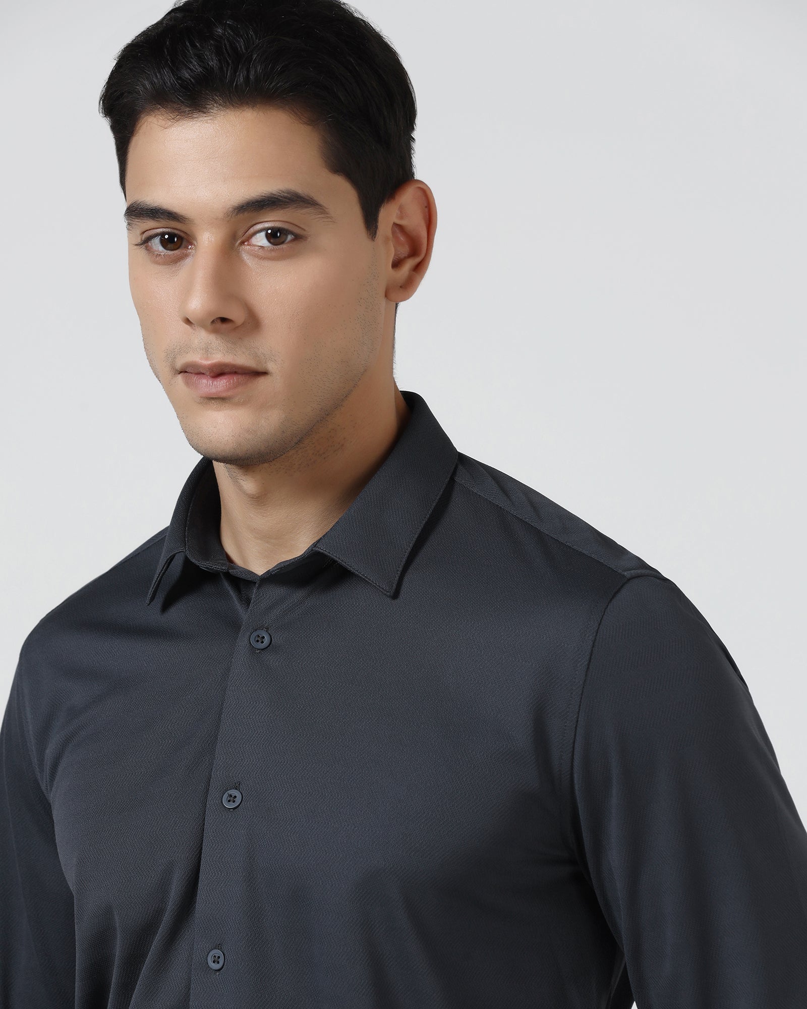 Charcoal TechPro Stripe Shirt - Keish