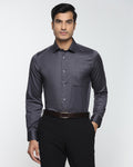Charcoal Black Luxe Textured Shirt - Crypto