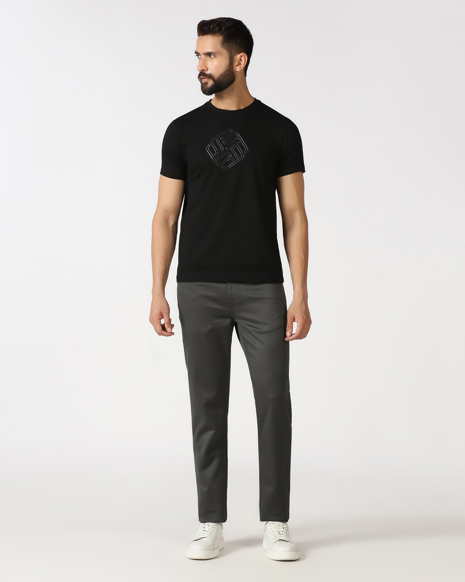 Charcoal Bleed Zero Slim Comfort Jeans - Abto