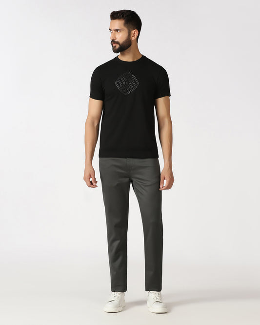 Charcoal Bleed Zero Slim Comfort Jeans - Abto