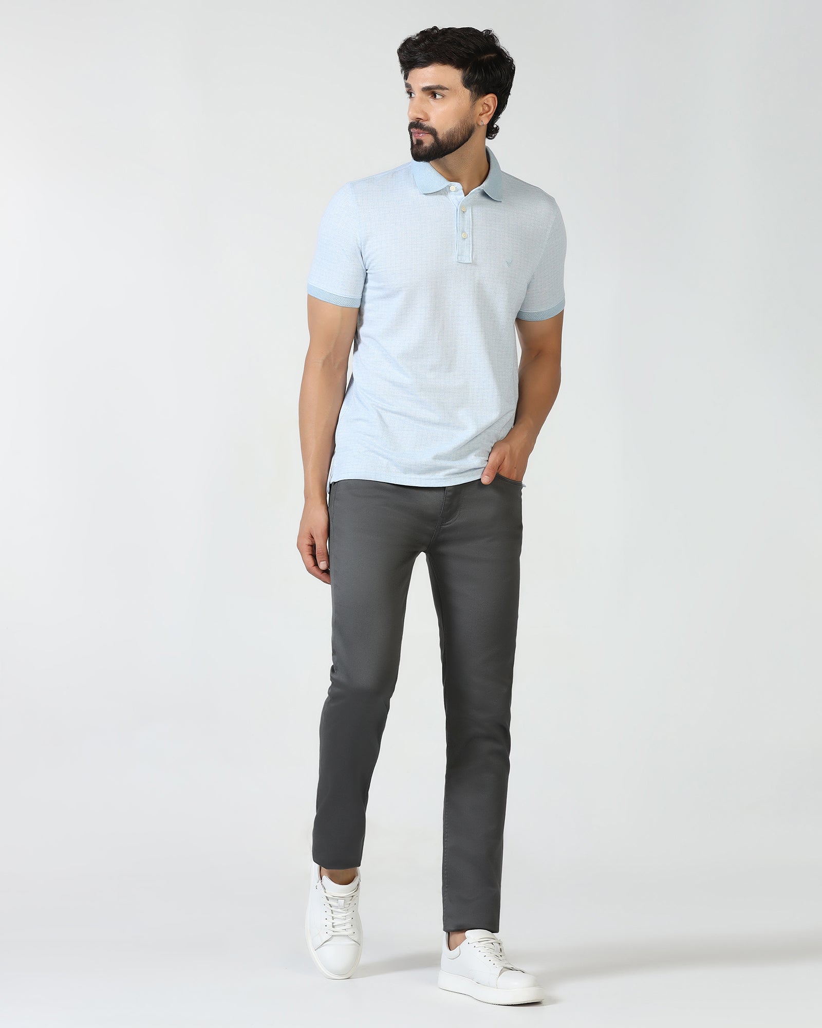 Charcoal Bleed Zero Slim Fit Jeans - Abto
