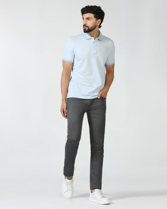 Charcoal Bleed Zero Slim Fit Jeans - Abto